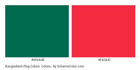 Bangladesh Flag Colors » Country Flags » SchemeColor.com