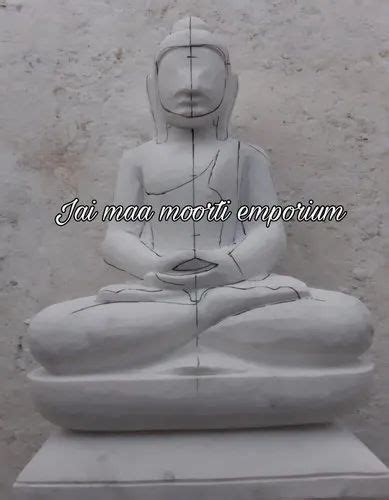 Jaipurcrafts Handmade White Marble Buddha Statue Sizedimension 1 To