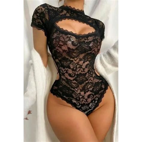 Ensemble Lingerie Femme Ootday Lc Noirdentelle Sexy Noir Cdiscount Pr T Porter