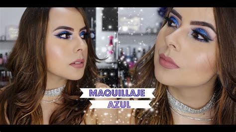 Maquillaje Azul Con Glitter Sorteo Karomameup Youtube