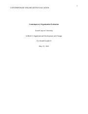 Contemporary Organization Evaluation Docx Contemporary Organization