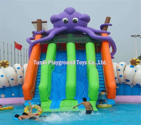 Equipo De Parque Acu Tico Tobog N Acu Tico De Pulpo Inflable Para