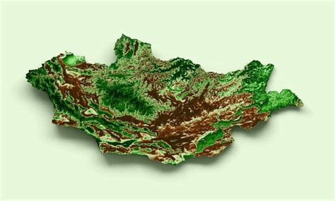 Mapa Topogr Fico Da Mong Lia D Mapa Realista Cor Ilustra O D Foto