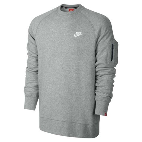 Nike Mens Aw 77 Crew Neck Sweater Grey Mens Clothing