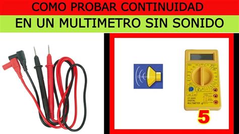 Como Medir Continuidad Con Multimetro Sin Sonido Youtube