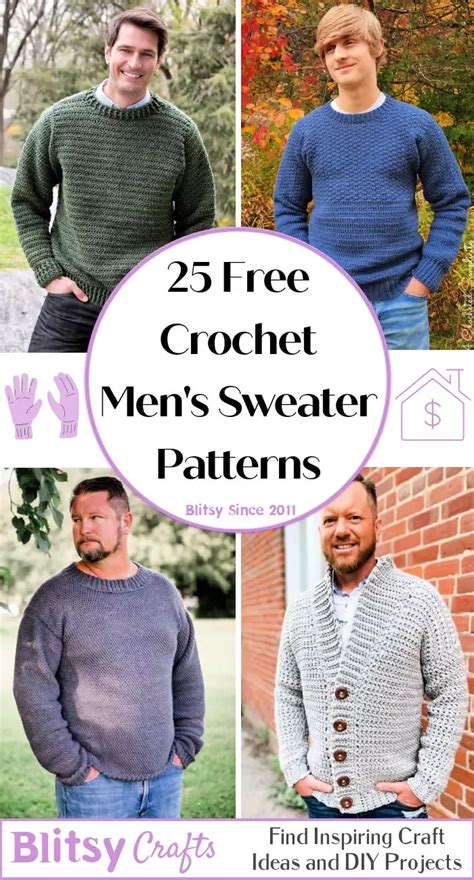 25 Free Crochet Men S Sweater Patterns Cardigan Pattern Artofit