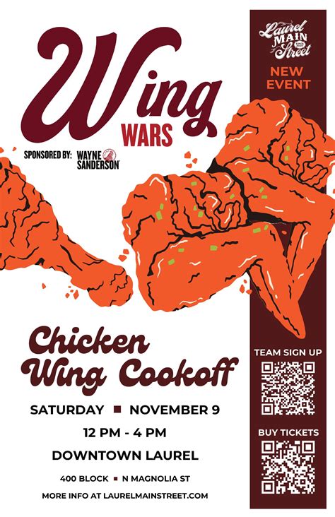 Laurel Main Street Chicken Wing Wars Debuts on November 9th - Laurel, MS