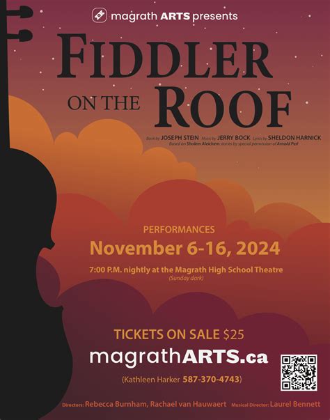 Fiddler On The Roof November 9 Magrath Arts