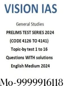 Vision Ias Prelims Test Series To Topic By Question With