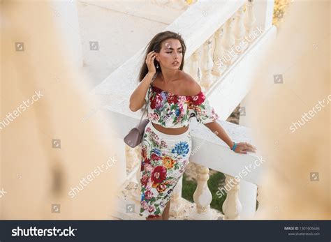 Lovely Sexy Girl Brunette Dress Posing Stock Photo Shutterstock