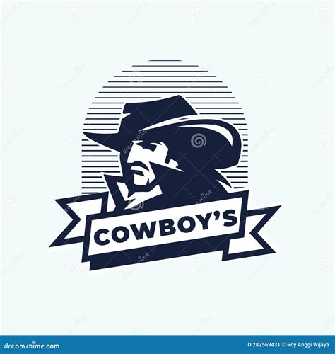 Cowboy Logo Design Template Stock Vector - Illustration of design ...