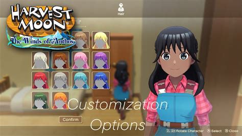 Harvest Moon The Winds Of Anthos Character Customization YouTube