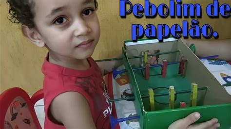 Como fazer um Pebolim de papelão YouTube