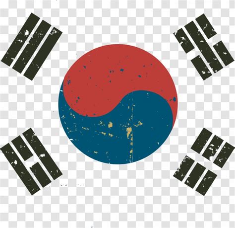 Flag Of South Korea North Korean War - Vector Transparent PNG