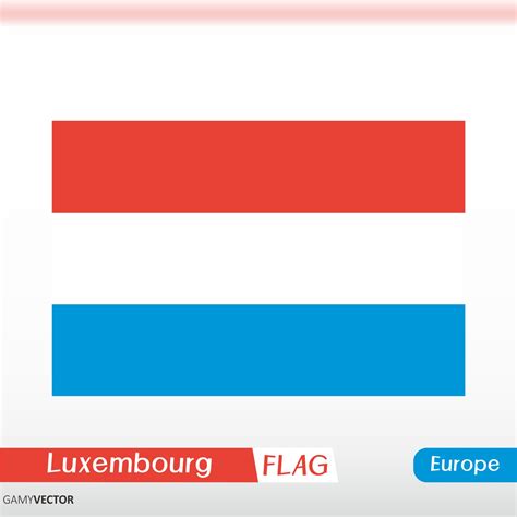 Luxembourg Flag Vector Gamyvector