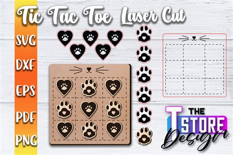 Tic Tac Toe Laser Cut SVG Game SVG Graphic By The T Store Design