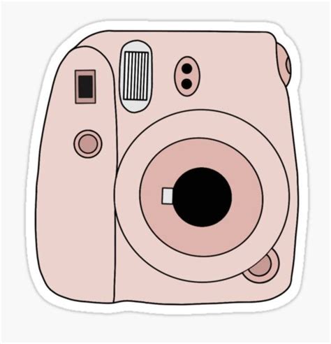 A Pink Polaroid Camera Sticker