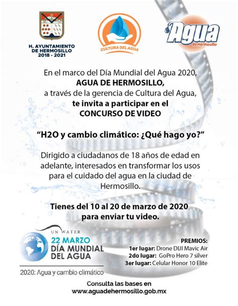 Agua de Hermosillo Boletín 253 Celebrarán el Día Mundial del Agua