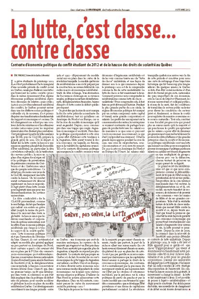 La Lutte Cest Classe Contre Classe Nouveaux Cahiers Du Socialisme