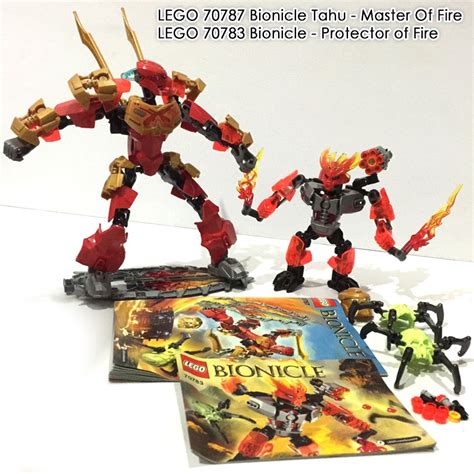 Original Lego 70787 Bionicle Tahu Master Of Fire Lego 70783 Bionicle Protector Of Fire Pre