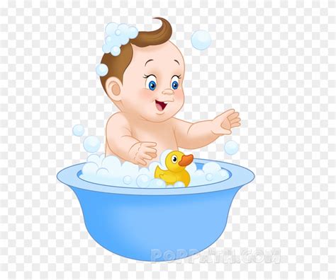 Bath Drawing Bathing - Baby Taking A Bath Clipart, HD Png Download ...