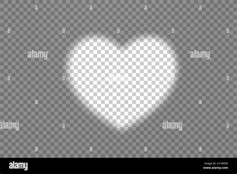 Shadow Overlay Heart Shape Spotlight Effect Isolated On A Transparent