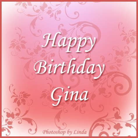 Gina Happy Birthday Card Birthday Images Happy Birthday Messages