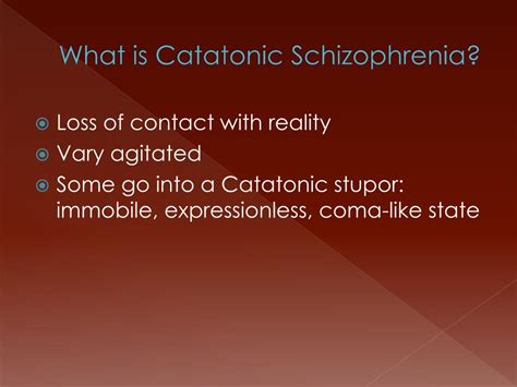 PPT - Catatonic Schizophrenia PowerPoint Presentation, free download ...