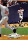 Ryan Klesko Autographed Baseball Card Atlanta Braves Topps