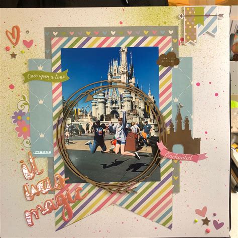 Disney World scrapbook page layout | Disney scrapbook, Scrapbooking ...