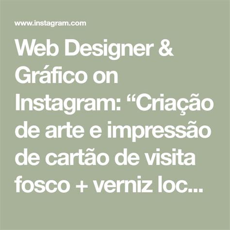 Web Designer Gr Fico On Instagram Cria O De Arte E Impress O De