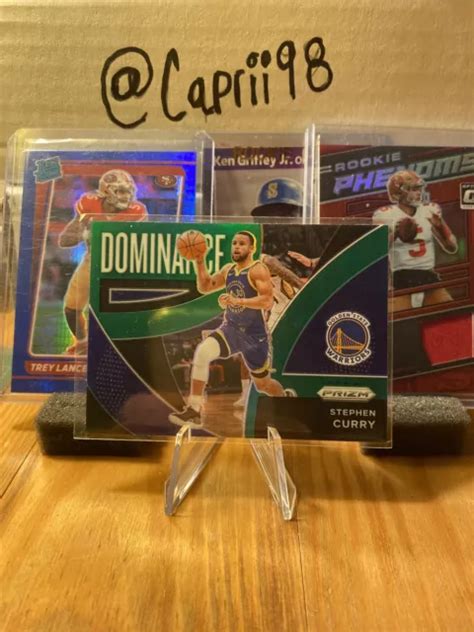 2021 22 PANINI NBA Prizm Stephen Curry Vert Prizm Insert Dominance 14