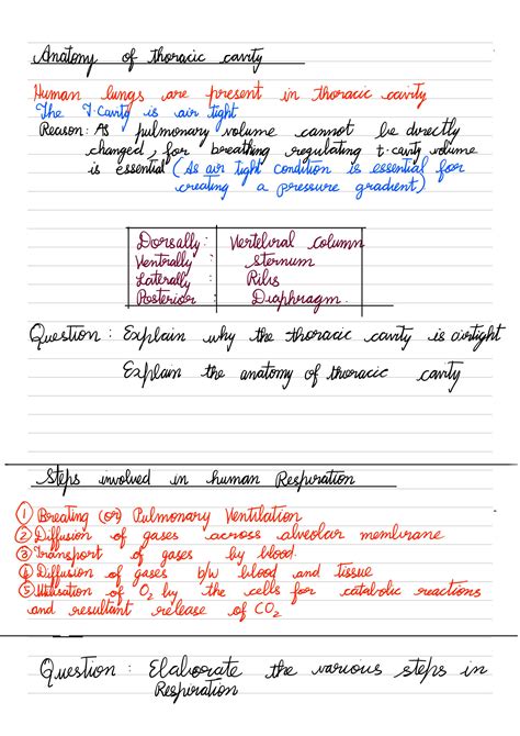 Solution Physiology Respiration Studypool