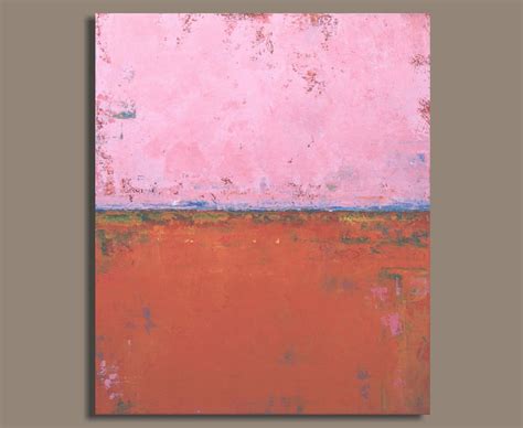 Huge Abstract Painting In Pink And Orange 30x36 Original Etsy