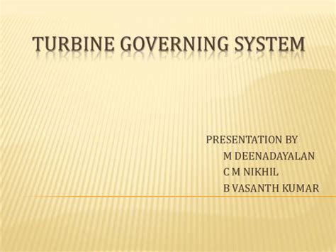 Pdf Turbine Governing System Presentation By