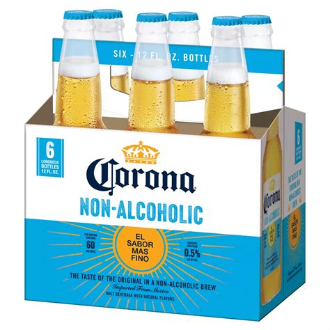 Corona Non Alcoholic Malt Beverage Mexican Import Brew 6 Pk Bottles