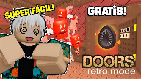 Como Pasar DOORS Retro Mode HUEVO FIGURA GRATIS En Roblox YouTube