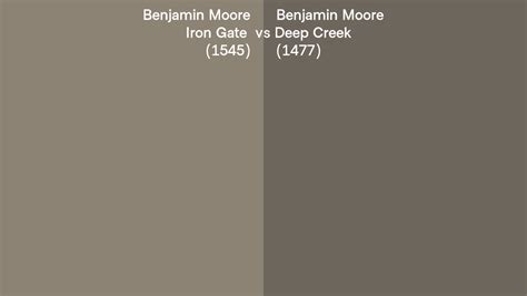 Benjamin Moore Iron Gate Vs Deep Creek Side By Side Comparison