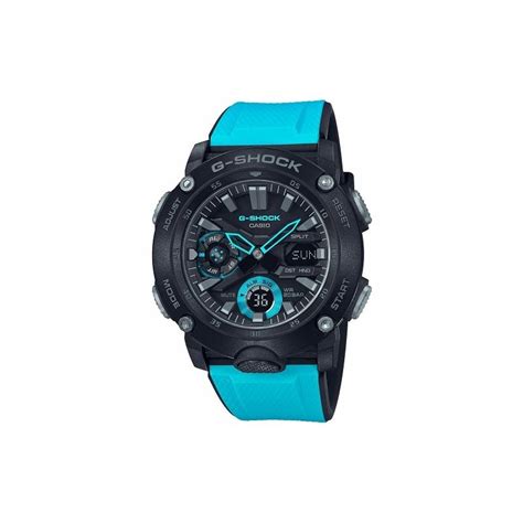 Casio G Shock Analogue Digital Carbon Core Guard Black Blue Mens Watch