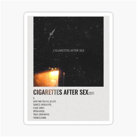 Cigarettes After Sex Poster Sticker For Sale By Suwii Redbubble