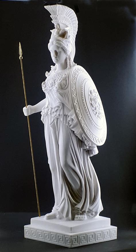 Athena Minerva Greek Roman Goddess Cast Marble Large Sculpture Statue