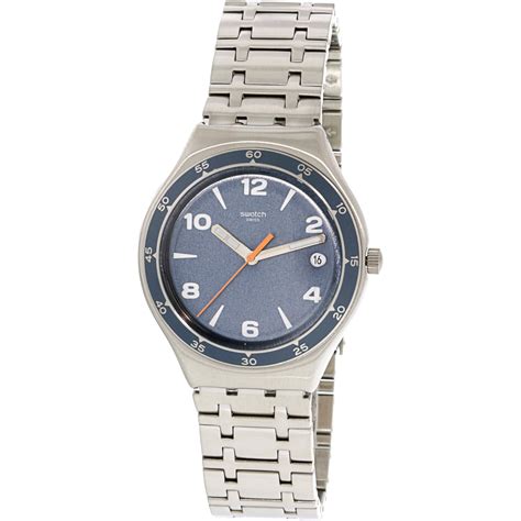 Swatch Men S Enrik YGS479G Silver Stainless Steel Swiss Quartz Fashion