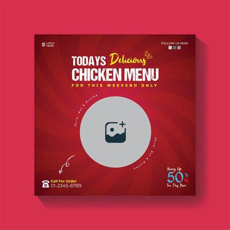 delicioso frango e Comida cardápio social meios de comunicação promoção