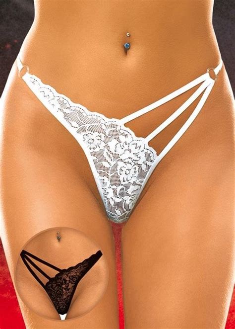 Softline Dames Lingerie Sexy Kanten G String Met Bloemen En Bandjes