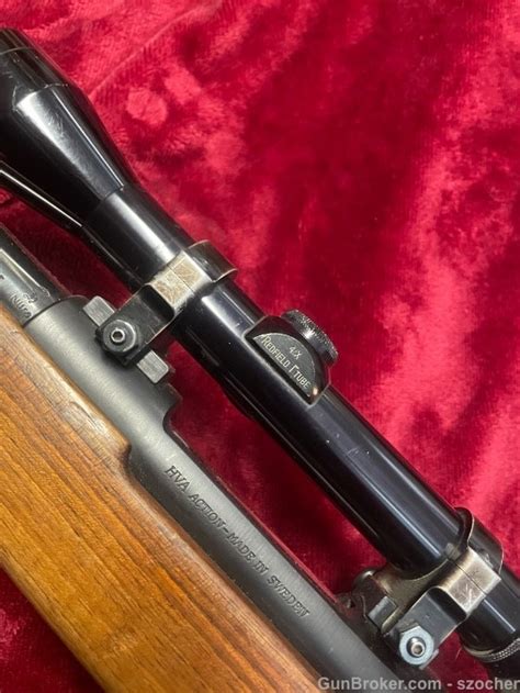 Husqvarna Hva Mm Rem Mag Mauser Rifle With Redfield Scope Bolt