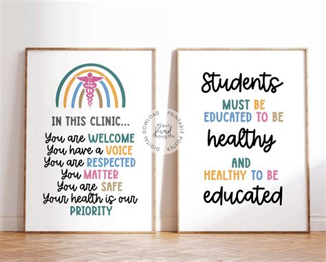 8 SCHOOL NURSE Office Decor School Clinic School Nurse Posters - Etsy