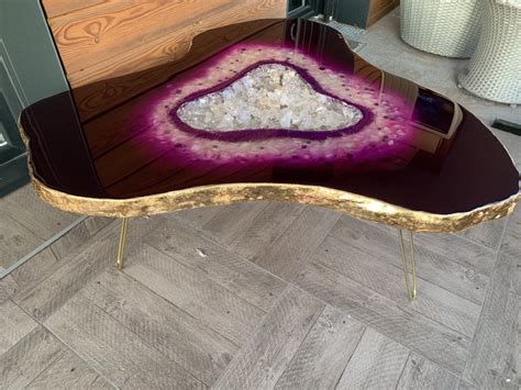 90x90cm Amethyst Table Etsy Resin Table Top Epoxy Resin Table Epoxy