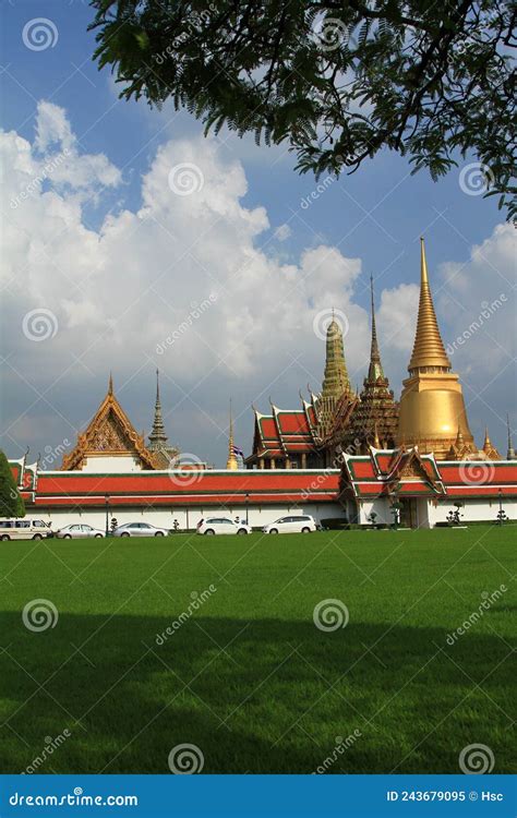 Thailand`s Famous Tourist Attraction The Grand Palace In Bangkok