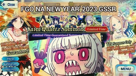 Gacha Fate Grand Order FGO NA New Year 2023 GSSR Roll Dupe Or Not