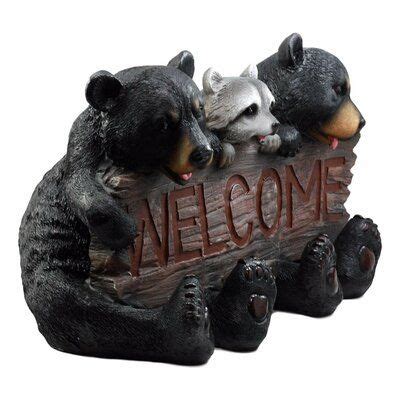 Millwood Pines Huntleigh Forest Welcome Sign Bears And Racoon Garden